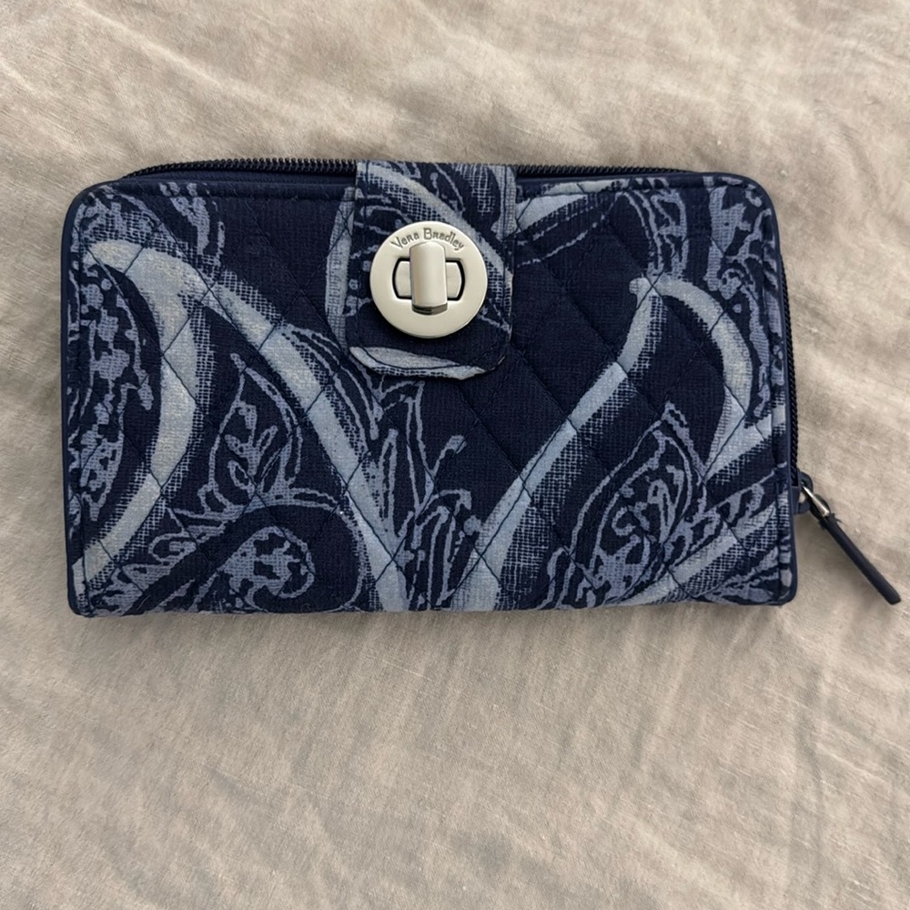 Indio Blue Vera Bradley Turnlock Wallet